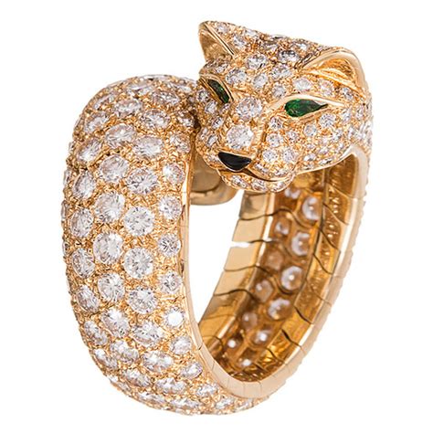 cartier panther ring diamond|cartiers thucartier diamond ring.